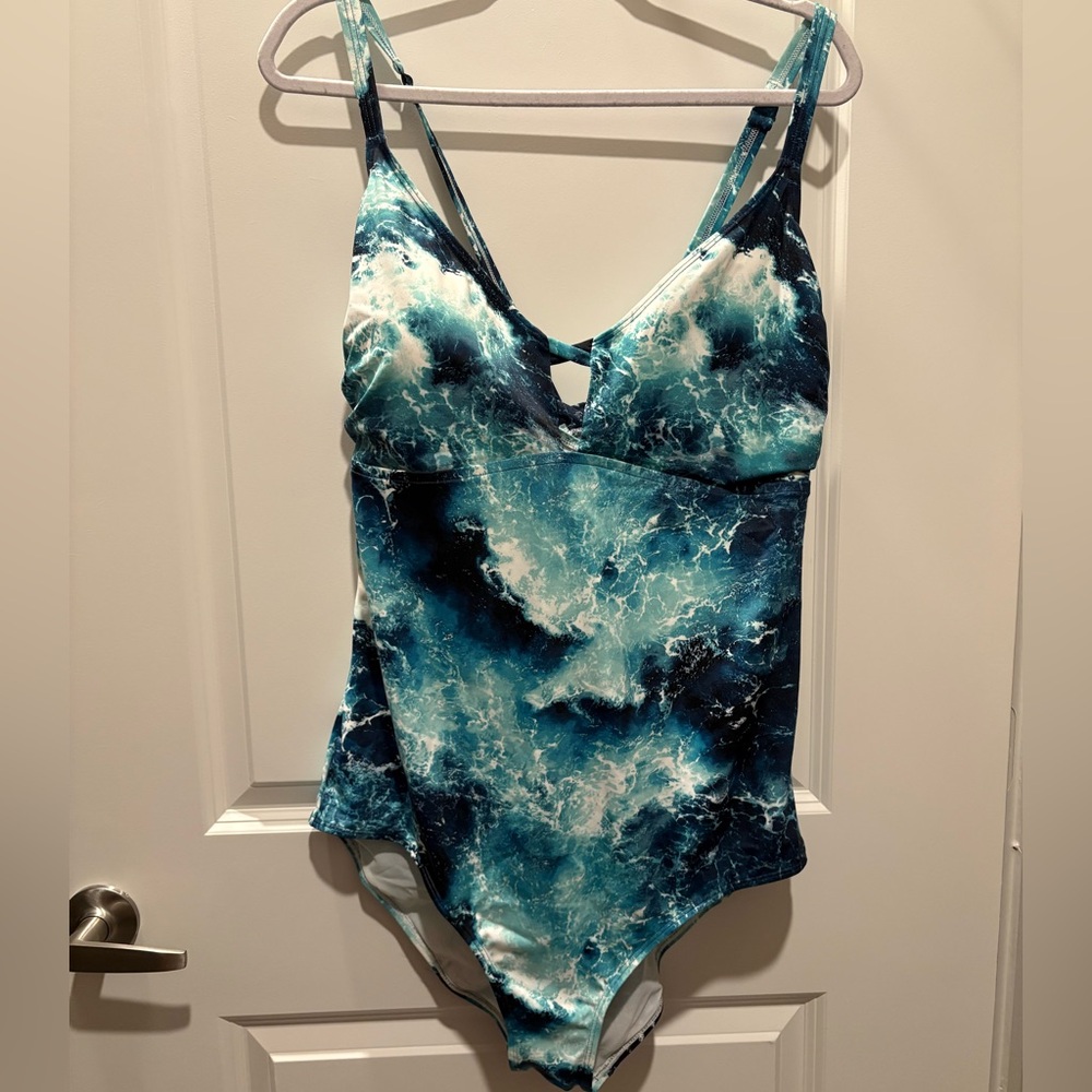 Torrid Ocean Blue One Piece Swimsuit Size 3 - NW/OT